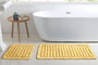 Mijölnir Juego de alfombrillas de baño de algodón 100% Mostaza (2 piezas)